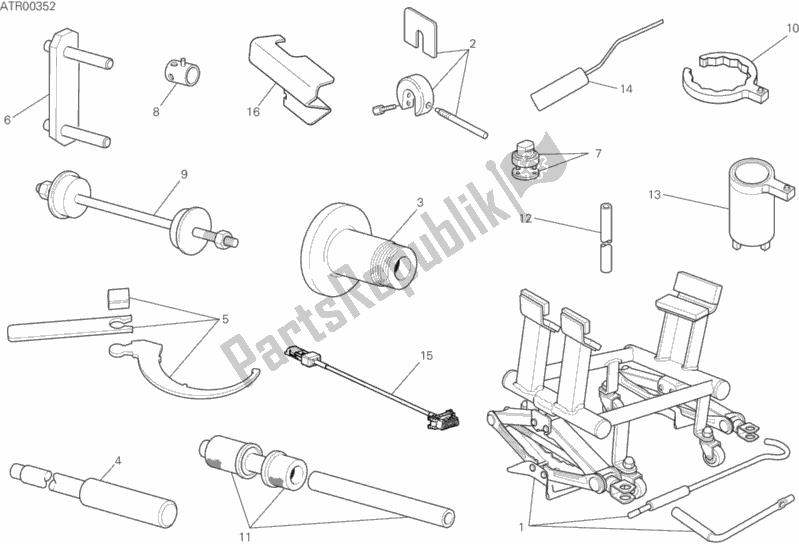 All parts for the 01b - Workshop Service Tools of the Ducati Multistrada 1260 ABS Brasil 2019